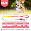 Nylon dog Leash Gradient Color Pet Harness Lead For Dogs Puppy Walking Running Training Leashes Strap Belt Cotton Traction Rope 231221