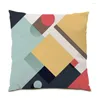 Pillow Velvet Throw Covers 45x45 Decoration Home Color Geometry Living Room Stripes Plaids Print Poster Sofa E0375