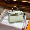 Bubble green print silver buckle second-generation 22cm cowhide handbag versatile shoulder crossbody 60% Off Store Online