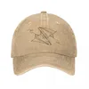 Ball Caps Baseball Cap из леса Два бумажных самолета летающие аксессуары мужчины женщины винтаж расстроенная джинсовая одежда голова