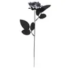 装飾的な花5pcs 40cm黒人人工ローズフラワーハロウィーン装飾シミュレーションシルクバラdiyブーケ庭園の花輪