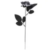 Fiori decorativi 5 pezzi 40 cm Black artificiale rosa fiore di halloween simulazione di seta rose di seta per bouquet fai -da -te giardini ghirlande casa