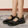 Отсуть обувь Spring Mary Janes Women Platform Mid Heels 2024 Бренд Элегантная лолита неглубокая коренавая женские насосы Zapatos