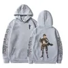 Attack on Titan Anime Hoodies for Men Women Cool Levi Ackerman Print Hooded Swearshirts Casual Loose Pullovers Haruku Clothing