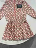 New girls dresses suits Logo printing kids designer coat set Size 110-160 hooded baby jacket and pleated skirt Dec10