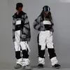 Mujeres pantalones de esquí de esquí invernales a prueba de viento reflectante reflectante transpirable snowboard femenino hembra 231221