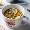 MDZF S - 600 800 ml Bol de nouilles instantanées japonaises avec poignée de couvercle four à chaleur Soup Bowl de soupe de petit déjeuner