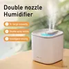 Umidificatori Elettrodomestici Umidificatore elettrico USB Aroma Diffusore di oli essenziali con luce LED 3000ML Grande capacità Doppio ugello