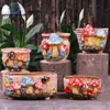 Pots Strongwell Home Decoration Planteuse Champignon Stoneware Succulent Flower Pot Salon Decoration Planteur Vintage Handicrafts H220