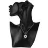 Pendants 925 Collier en argent sterling pour femmes 18 pouces Crystal Elegant Hollow Heart Pendant Party Wedding Bijoux Fashion Jewelry Gift