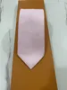 2024 Luxury Hoogwaardige Designer Heren 100% Tie Silk Ntralte Solid Aldult Jacquard Plaid Wedding Business Woven Fashion Design Hawaii Neck Ties Box