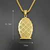 Pendant Necklaces Stainless Steel Virgin Mary Necklace For Men Hip Hop Rapper Jewelry With 60cm Gold Color Link Chain230Z