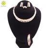 Fashion Wedding Dubai Africa Nigeria African Jewelry Set Gold-color Necklace Earrings Romantic Woman Bridal Jewelry Sets 210706281I