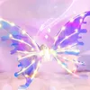 Elektrische Feenflügel mit LED -Leuchten, leuchten Elf Angel Wings Kostüme Cosplay, funkelnde Hunde Flügel mit Musik für Kinder Haustiere