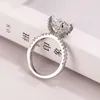 Pierścionki ślubne Oryginalne solidne 100% 925 Srebrne pierścienie dla kobiet proste donitaire Diamond Corn Pierścień Zestaw Topaz Bugle 231222