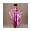 Bühnenverschleiß Q228 Kinder Chinesisches traditionelles Kostüm Girl Prinzessin Royal Dance Kleid Alte Tang Dynastie Kinder Hanfu National 8 Drop d Dhud9