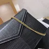 Gold Chain Designer Bag Crocodile Pattern Crossbody Bags For Woman Stor shoppingväska Flap Luxurys handväskor Purs Designer Woman Handbag Womens Letter Bags