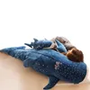 50100cm dessin animé Blue Shark Peluched Plush Toys Big Fish Whale Baby Animal Animal Dolls Enfants Cadeaux d'anniversaire 231221