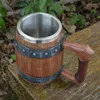 Mokken viking houten graan mok 3d bier tankard wijnglas handgemaakte antieke herenbeker koffie cadeau voor kerstverjaardagen