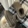 Women Boots Schneeschuh brauner Khaki Klassische Knöchel Softgüfte Fell Anti-Slide Ladies Booties Outdoor Winter Warm Schuhe