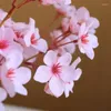 Decorative Flowers 4PCS Artificial Cherry Blossoms Fake Faux Peach Vase Arrangements Branches For Wedding Home Decor