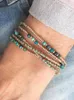 Bracelets de liaison shinus minimaliste minuscule collection de perles 5 Warp chrysocolla semers pile 2024 bijoux tendance pour femmes hommes