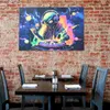 Tapisseries Alien Tapestry Home Decor Landscape Festival Festival Party Fondage fluorescent Polyester Mur imprimé