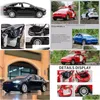 DIECAST Model Cars Wersja 1 32 Tesla x aluminiowy samochód Diecasts metalowe zabawki pojazdy zbiórka kolekcja dźwięku światła dla dzieci upuszczenie dostarczenia dh5lm