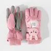 Cute Rabbit Children's Outdoor Gloves Winter Warm and Cold-proof Kids Gloves Skiing and Cycling Windproof and Waterproof Gloves 231222