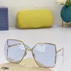 Sunglasses G family large frame face small sunglasses female star ins net red same type anti ultraviolet male GG0817 EUU9