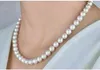 Aaaaa japońska Akoya 89 mm biały naszyjnik perłowy 24 "14K Gold Clasp Fine Jewelryjewelry Makin 231221