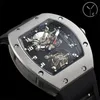 52-01 Motre Be Luxe Luxury Watch Wallwatch 49.8x44.3x16.4 mm Manual de tourbillon Movimiento mecánico Caso de acero Men relojes Relojes de diseñadores Relogios de pulsera