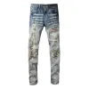 Herren Jeans Denimhose Herren Purple Jeans Schwarze Cargohosen Designer Jeans Skinny Sticker Leichte Wäsche Ripped Motorrad Rock Revival Jogger wahre Religionen DG