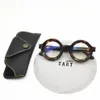 James Tart 244 Optiska glasögon för unisex retro stil anti-blue ljuslinsplatta runt full ram med box203q