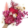 Dekorative Blumen Mini -Ornament Hochzeitsblumendekoration DIY getrocknet mit Stielen Bouquet für Vase Boutonniere