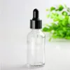 Wholesale 30ml Essential Oil Glass Bottles 440Pcs 1OZ Clear Glass Dropper Bottles for Ejuice Eliquid with Cap and Glass Dripper Free Sh Rikw