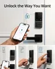 EUFY Security C210E110 Smart Lock 5-in-1 Bezkluczyny zamek drzwi wejściowych Wbudowany Wi-Fi Deadbolt Smart Door Lock Bridge Wymagane 231221