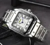Luxury Japan Quartz Movement Mens orologio da uomo Square Roman Dialcut Clock Day Day Day Designer Designer Watch Gifts