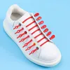 12pcSset étanche en silicone shoelace chaussures safty chaussures accessoires rond élastiques sans cravate lacets de chaussures paresseuses 231221