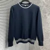 Men's designer knitted sweaters men's warm pullovers men's fall/winter 2023 long-sleeved color-blocking slim fit