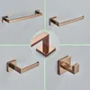 Badkamer Rose Gold Hardware Set Roestvrijstalen mantel Haak Hand handdoek Bar Toilet Roll Papier Holder Ring Accessoires 231221