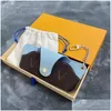 Nyckelringar Lanyards Designers Glasögon Bag nyckelkedja för män Kvinnor Solglasögon LANYARD LEATHER KEYCHAIN ​​BUCKLE MED BOX DROP DE DHLBC