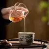 Teaware set handmålad keramik master cup hushåll keramisk te cup antik stor underglasyrskål