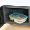 Zabranie stołowe 3 Compartments Ryż/Noodles Pojemca wszechstronna PP duża pojemność lunchbox wycieka mikrofalowa do pracy w podróży do pracy