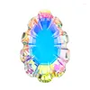 Garden Decorations H&D 3.5in Pine Cones Crystal Prism Suncatcher AB Color Faceted Window Hanging Sun Catchers Rainbow Maker Pendant