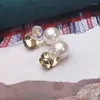 Stud Earrings Tahiti Black Pearl 18K Gold Earclips Without Ear Holes TN168