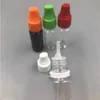 2500pcs / lot Tamper à l'épreuve des enfants Caps évidents TPD 10ml Bouteilles pour animaux de compagnie pour l'huile Ejuice Eliquid Plastic Plaste Propper bouteilles avec une pointe mince en vente Ganhi