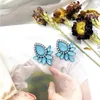 Brincos do garanhão Jouval Coreano Japão Elegante para Mulheres Girlas Geometria Amarelo Strass Crystal Brincos Fashion Jewelry Gift