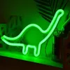 Dinosaurform design neon tecken ljus rum vägg dekorationer hem led nätter ljus hem prydnad GJ-Dinosaur Green2623