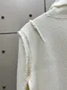 Dames T -shirts 2023 Women Fashion Long Sleeve Sexy Casual Burr Patchwork Base Fabric Composite gebreide Turtleneck Top 1019